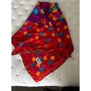 Vintage Yves Saint Laurent YSL 100% Silk Scarf Large Square 46”